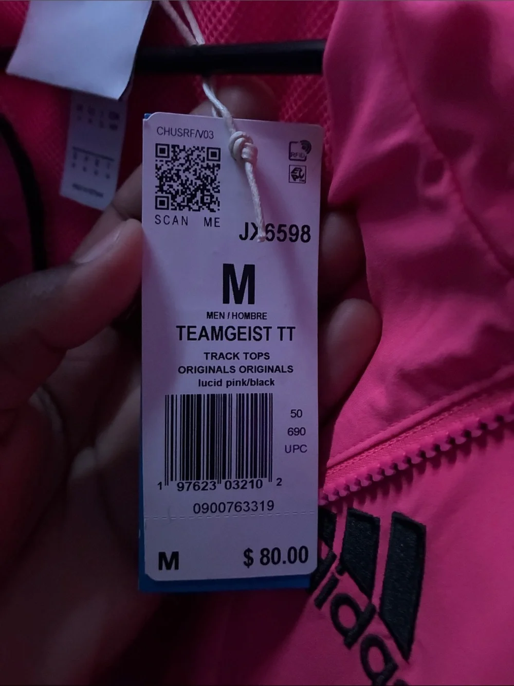 Adidas Men's Neon Pink Full-Zip Utility Jacket